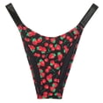 thumbnail image 1 of Victoria's Secret Shine Strap Brazilian Bikini Swim Bottom Panty Mixed Berry Size X-Large NWT, 1 of 2