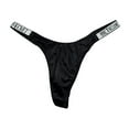 thumbnail image 1 of Victoria's Secret Shine Strap Very Sexy Thong Panty Color Black Size Medium NWT, 1 of 2