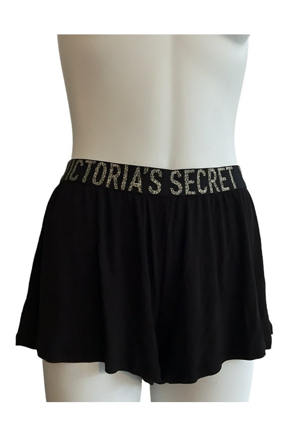 Victorias Secret Sleep Shorts Pajama Bottom Sleepwear PJ S Small Black New with Tag