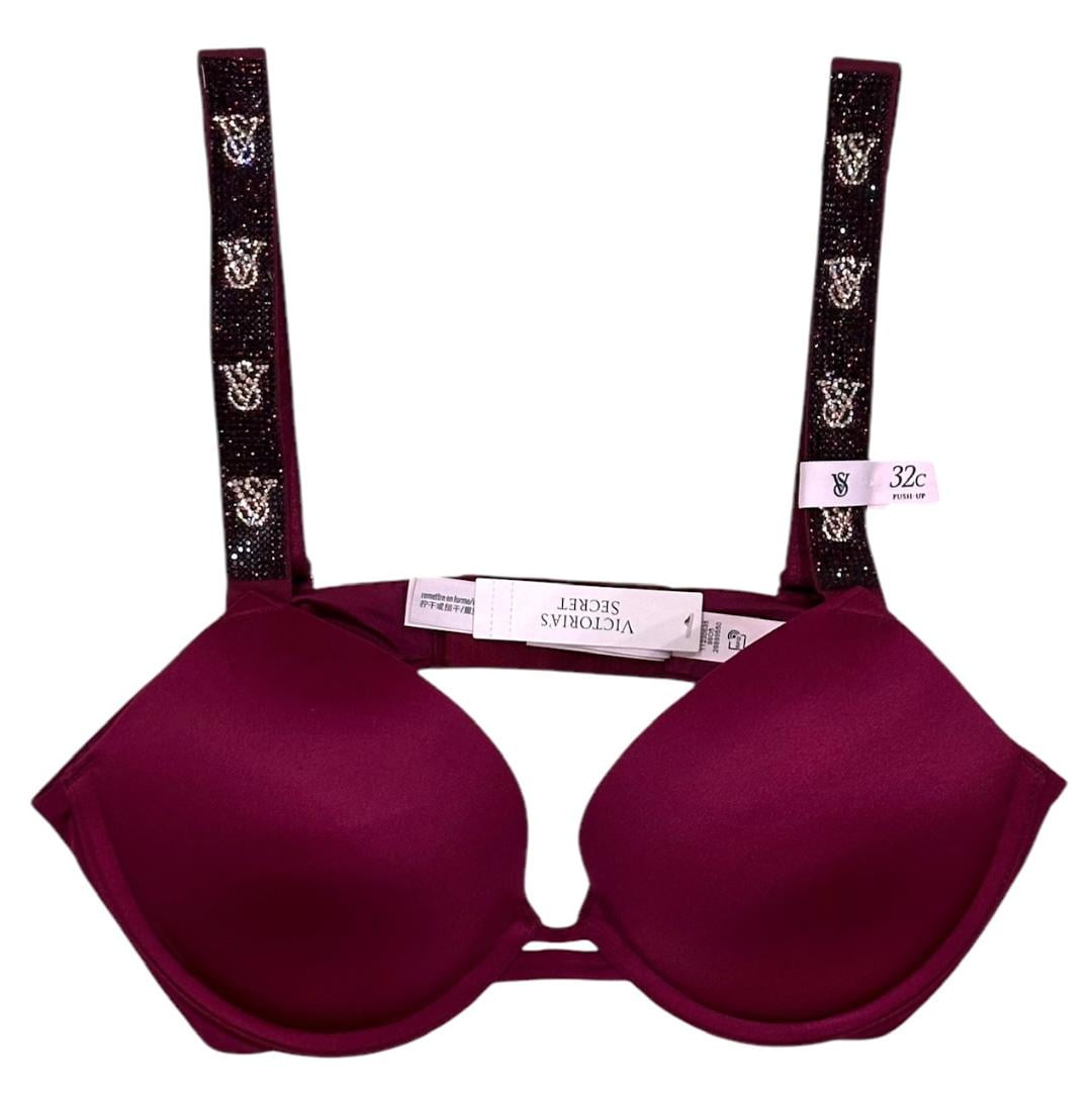 【３２Ｃ／ＸＳ】ブラ＆シャインストラップソングVictoria's Secret Victoria's Secret Smooth Push-Up Bra Very Sexy Shine Rhinestone