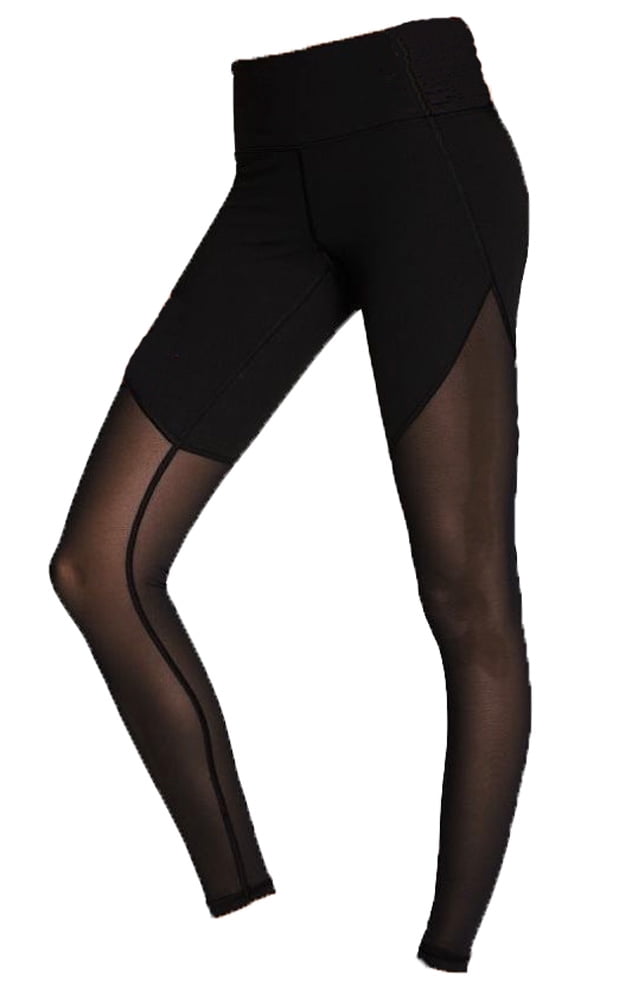 Leggings Sport Knockout By Victoria's Secret - Noir Lime - Petite Taille Court
