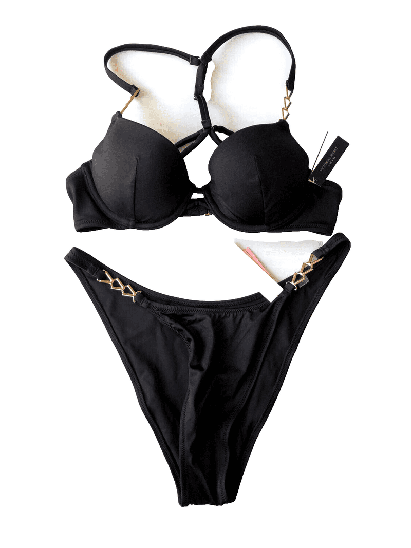 Victoria's Secret Swim Chain Strap Push Up Padded Strappy Bikini 2