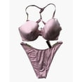 thumbnail image 1 of Victoria's Secret Swim Gold Chain Strap Push Up Padded Racerback Bikini 2 PC Set Light Pink Size 34DDD/Medium NWT, 1 of 7