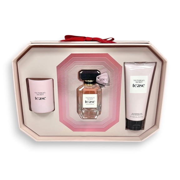 Victoria's Secret Tease 3 Piece Candle Lotion Perfume Gift Set