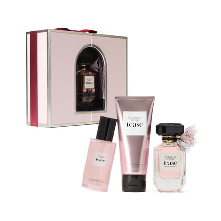 Victoria's Secret Tease 3 Piece Luxe Fragrance Gift Set: 1.7 oz. Eau de Parfum, Travel Lotion & Shimmer Mist