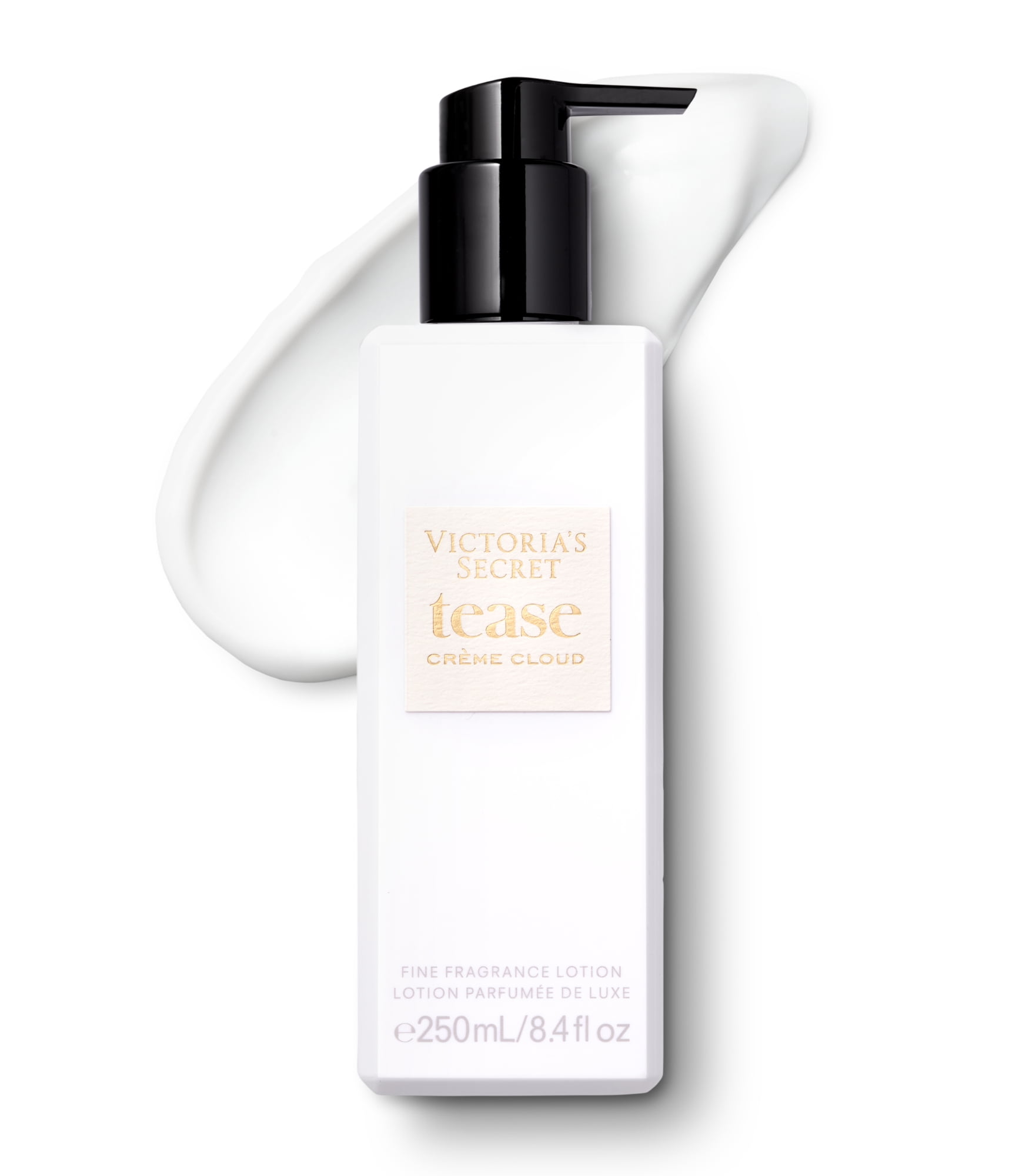Victoria's Secret Tease Crme Cloud Fragrance Lotion, Notes of Vanilla Meringue, Santal Flower & Sheer Amber, (8.4 oz)