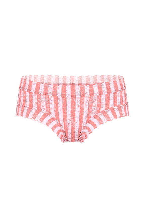 Victorias Secret The Lacie - Lace Cheeky Panty Pretty Blossom Stripes - Small