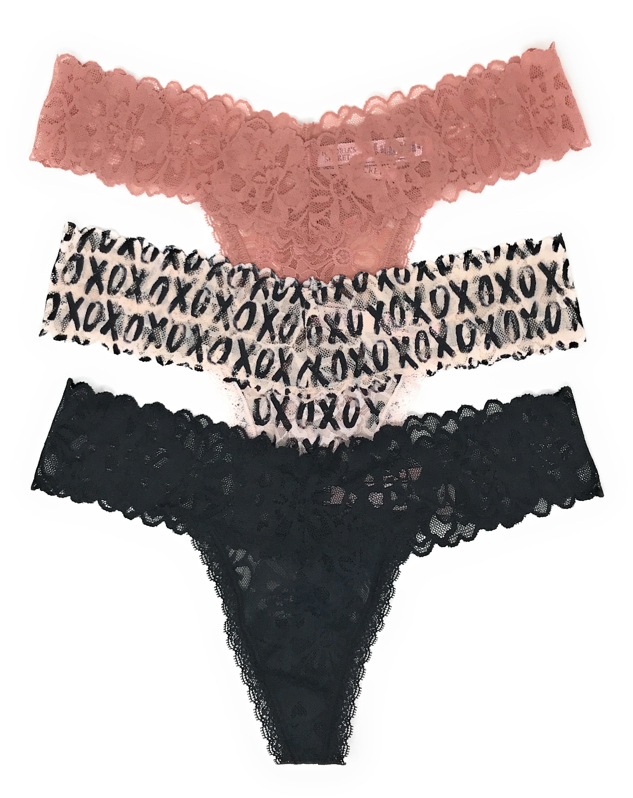 Victoria's Secret The Lacie Thong Panty Set of 3 - Walmart.com