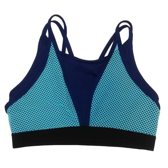 Victoria's Secret The Show-Off Sport Bra Mesh Aqua/Navy Blue S