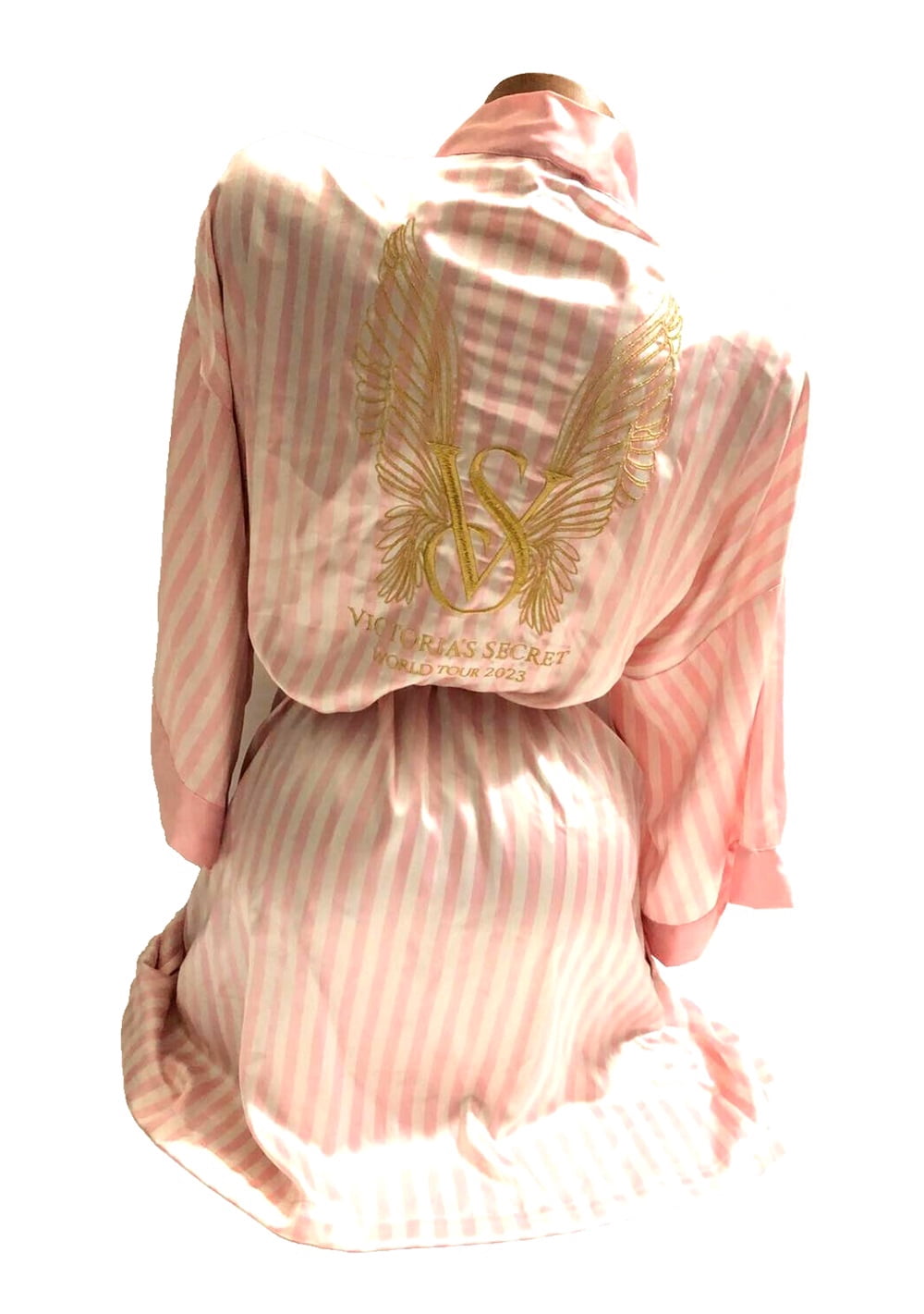 Victoria's Secret The Tour '23 Iconic Pink Stripe Satin Robe for Women ...