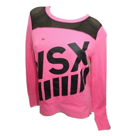 Victoria's Secret VSX Sport Mesh Pullover Sweatshirt Open Back Color Pink Medium NWT