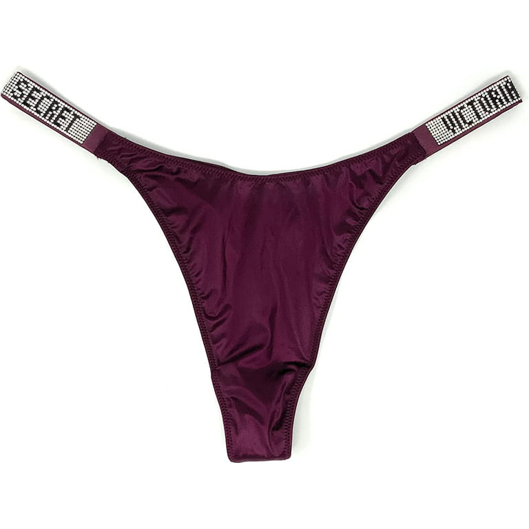 Victoria's Secret Very Sexy Bombshell Shine Thong for Women Maroon Size  Large NWT 
