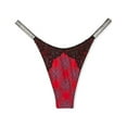 thumbnail image 1 of Victoria's Secret Very Sexy Lace Thong Shine Strap Lacy Plaid Red Size Small NWT, 1 of 2