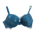 thumbnail image 1 of Victoria’s Secret Very Sexy Push Up Bra Lace Shimmer Blue Sapphire, 34D NWT, 1 of 2