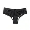 thumbnail image 1 of Victoria's Secret Very Sexy Satin Bow Open Back Cheeky Panty Black Size Medium NWT, 1 of 2