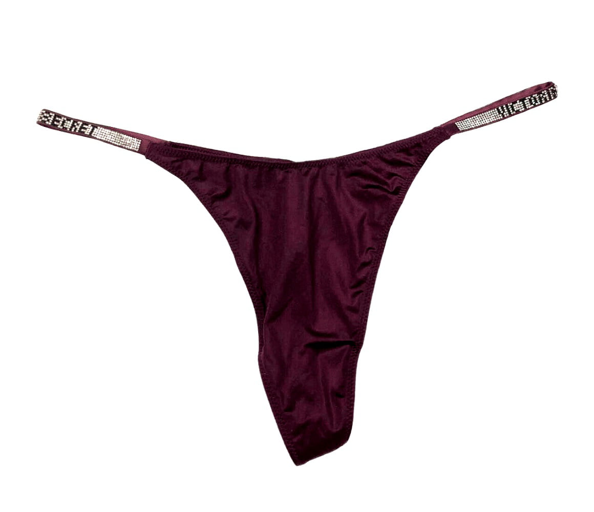 Victoria Secret Thong Lace Purple Panty Underwear V-String, XS