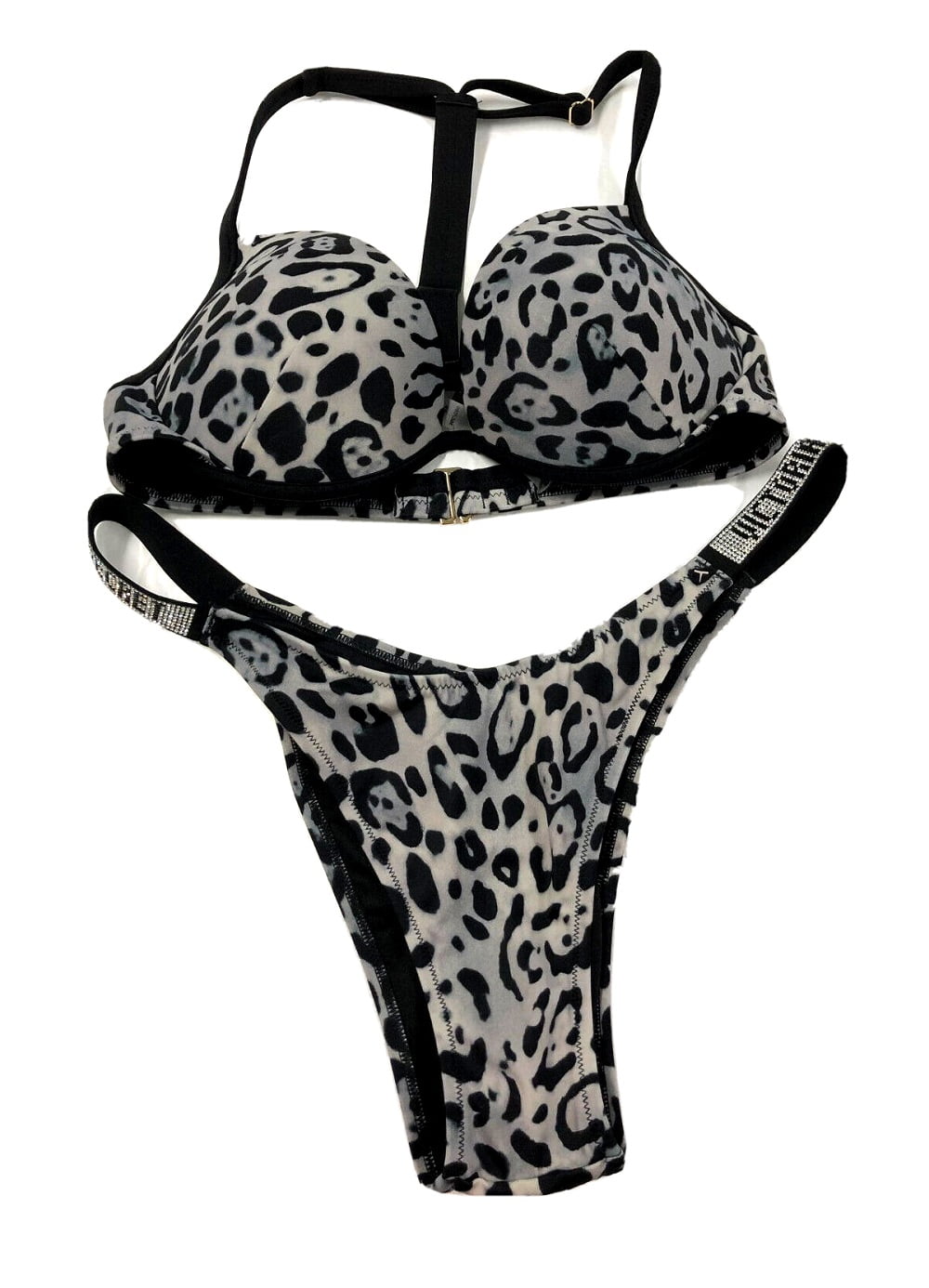 Victoria's Secret Women's MALIBU Shine Strap Leopard Bikini