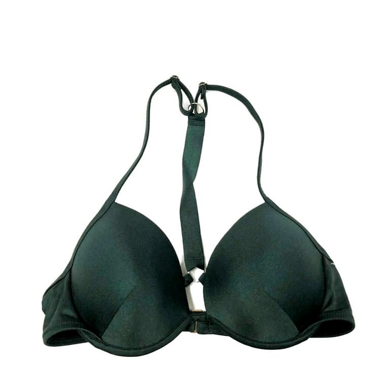 Victoria's Secret Women's Shine Strap Full Coverage Push-Up Bikini Swim Top  Emerald Green 36B NWT 