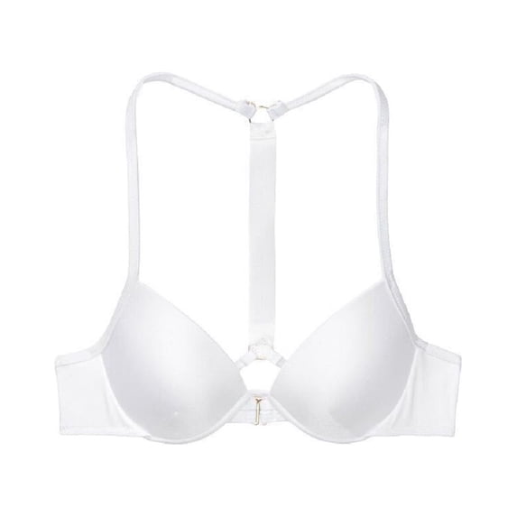 Victoria's Secret Women's Shine Strap Full Coverage Push-Up Bikini Swim Top White 34DDD NWT