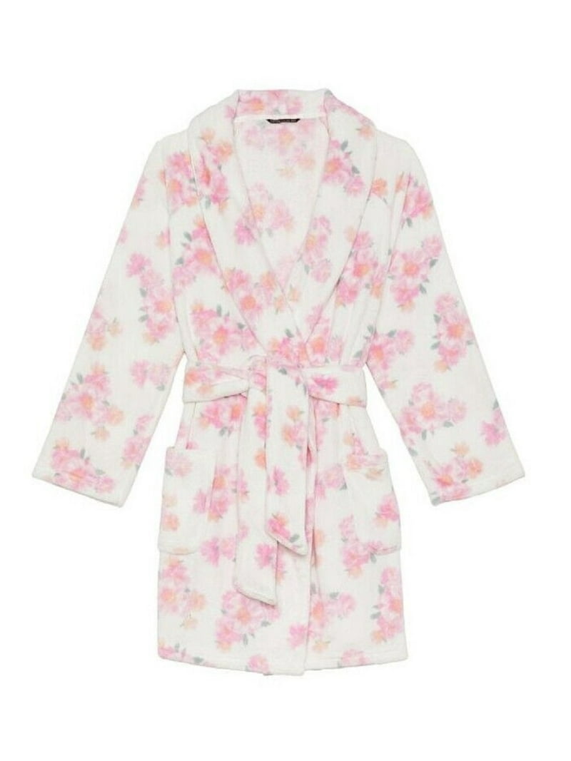 vs pink dressing gown Victoria's Secret Icon Satin Long Robe, VS Logo Kimono, Women's Lingerie,  Black (M) at Amazon Women's Clothing store