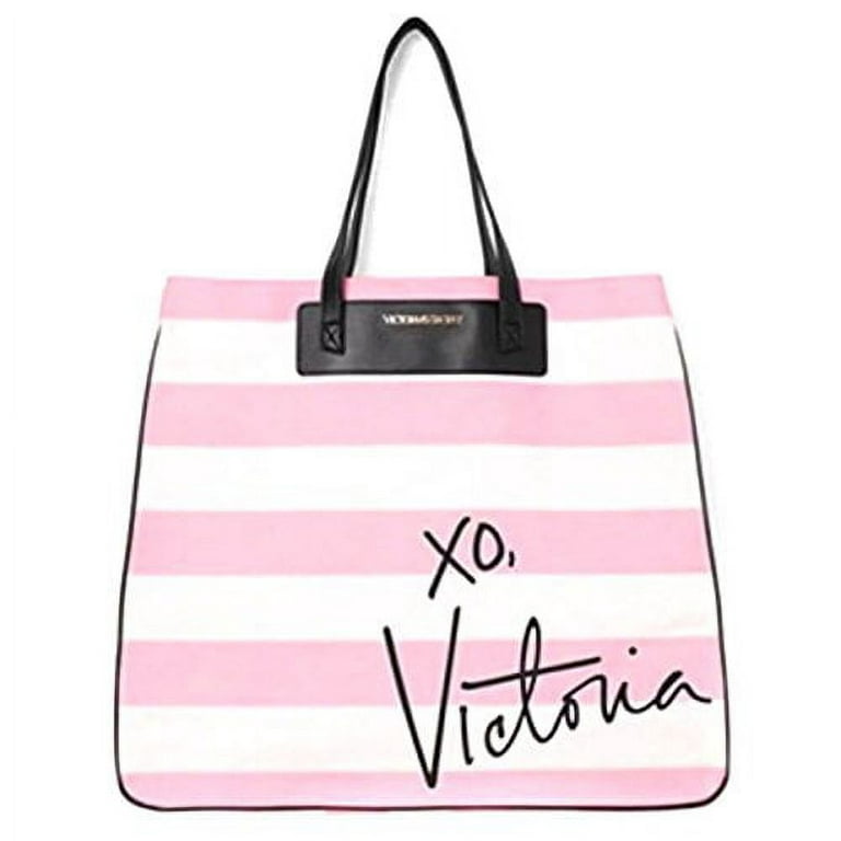 Pink White Stripe Canvas Tote Victoria's Secret