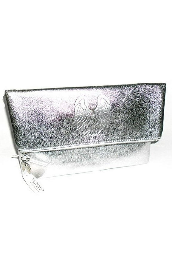 silver Fold Over Clutch