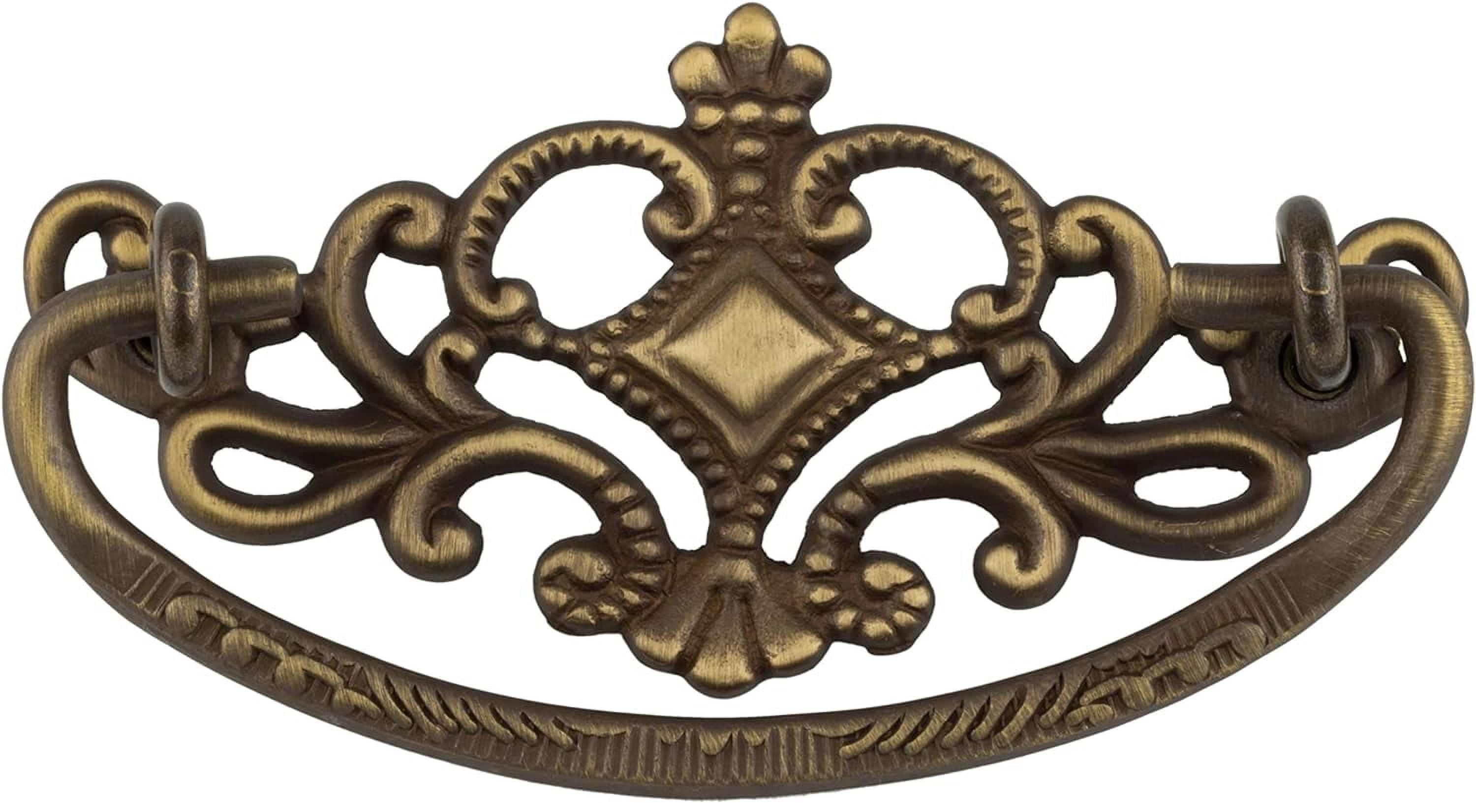 Victorian Antique Cast Brass Drawer Bail Pull Centers 3" Handle