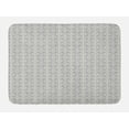 thumbnail image 1 of Victorian Bath Mat, Continuous Delicate Thin Line Drawn Floral Pattern in Calm Tones, Plush Bathroom Decor Mat with Non Slip Backing, 29.5" X 17.5", Eggshell and Purpleblue, by Ambesonne, 1 of 2