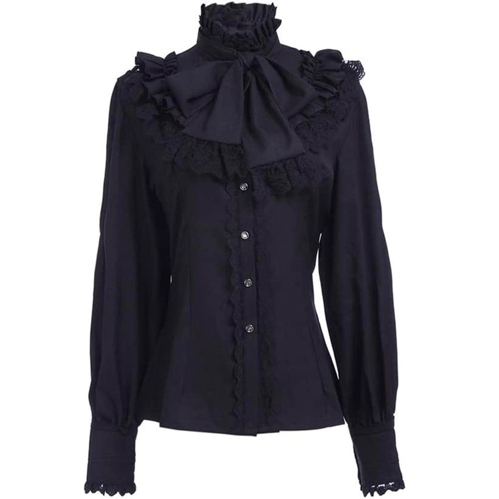 Victorian Renaissance Boho Peasant Long Sleeve Gothic Lolita Tops Blouse