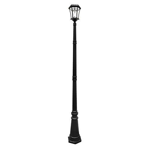 Gama Sonic Victorian Solar Lamp - Single Post - Black