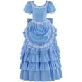 thumbnail image 1 of Victorian Bustle Striped Ball Gown Women's Vintage Civil War Southern Belle Walking Dress, 1 of 8