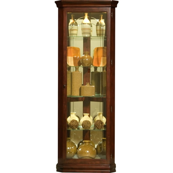 Victorian Cherry Mirrored Corner Curio