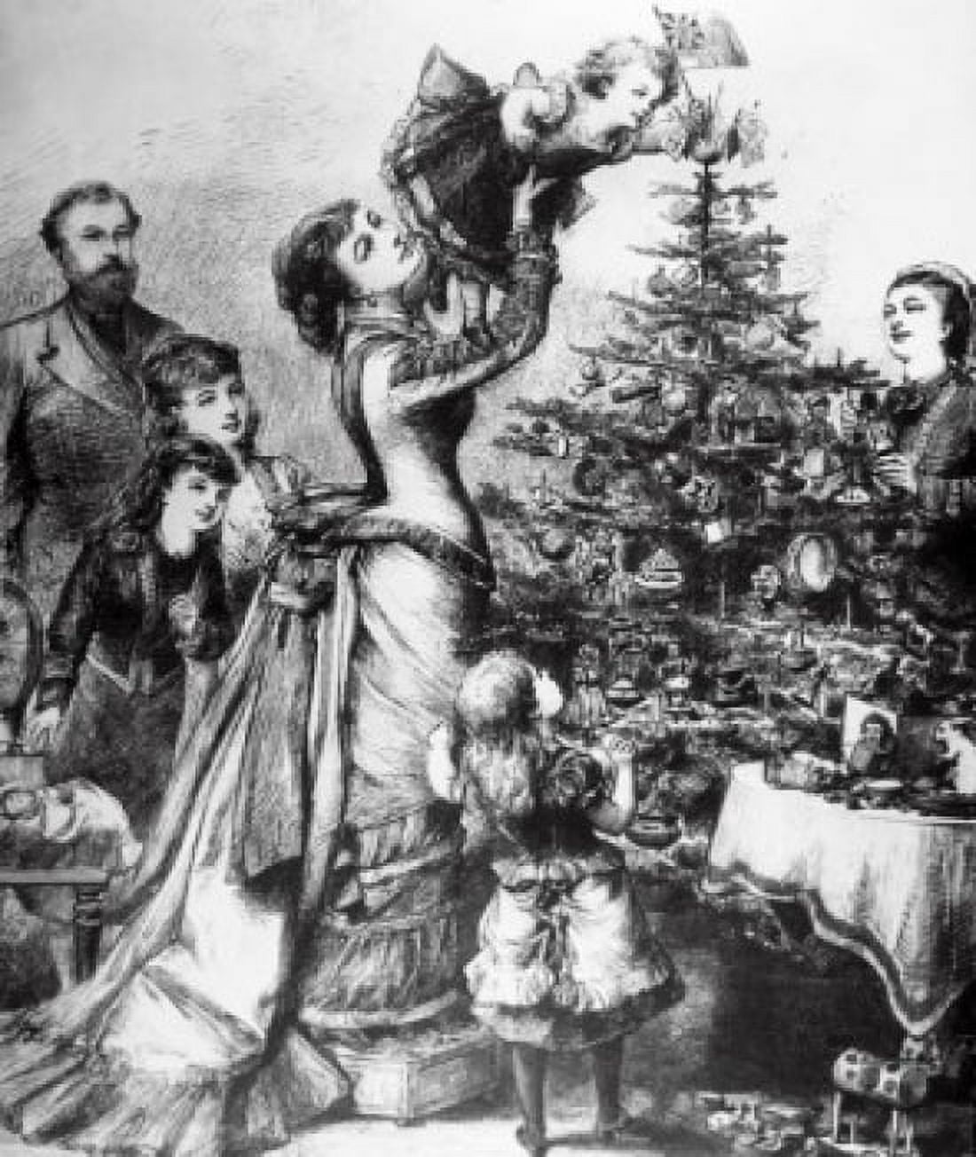 Victorian Christmas by Artist Unknown 1876 Canvas Art - (18 x 24)