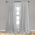 thumbnail image 1 of Victorian Curtains 2 Panels Set, Simplistic Outline Baroque Monochrome Grotesque Motif Repetition, Window Drapes for Living Room Bedroom, 56"W X 63"L, Charcoal Grey White, by Ambesonne, 1 of 5