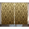 thumbnail image 1 of Ambesonne Victorian Curtains 2 Panel Set, Times Classic, 108" x 90", Cream Tan Umber, 1 of 3