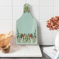 thumbnail image 1 of Victorian Cutting Board, Rose Garland Pastel Tones Jasmine Cornflower Bouquet Classic Bloom Graphic, Tempered Glass Cutting and Serving Board, Wine Bottle Shape, Red Yellow Green, by Ambesonne, 1 of 5