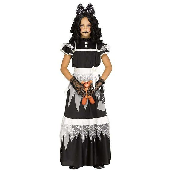 Morris Costumes FW126442L Kids Victorian Deadly Dolly Dress Costume - Large - Size 10-12