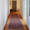 thumbnail image 1 of Victorian Decorative Rug, Vintage Floral Forms Ivy Swirls Flowers Design Image Print Art, Quality Carpet for Bedroom Dorm and Living Room, 6 Sizes, Plum Almond, by Ambesonne, 1 of 2