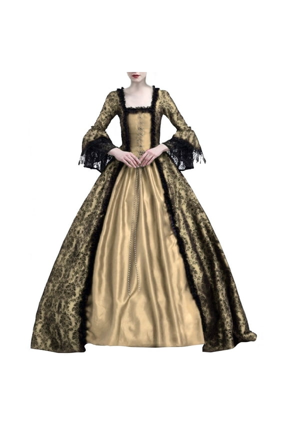 Victorian Dress for Women 1800s Medieval Renaissance Dress Flare Sleeve Vintage Dress Cocktail Party Ball Gown
