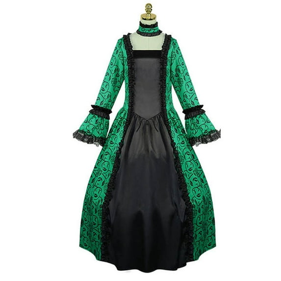 Victorian Dress for Women Halloween Costume Princess Dress Flare Sleeve Court Retro Dresses Plus Size Vintage Ball Gown