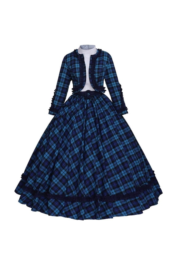 Victorian Dress for Women Holiday Caroler Costume 1860s Civil War Southern Belle Ball Gown Dress
