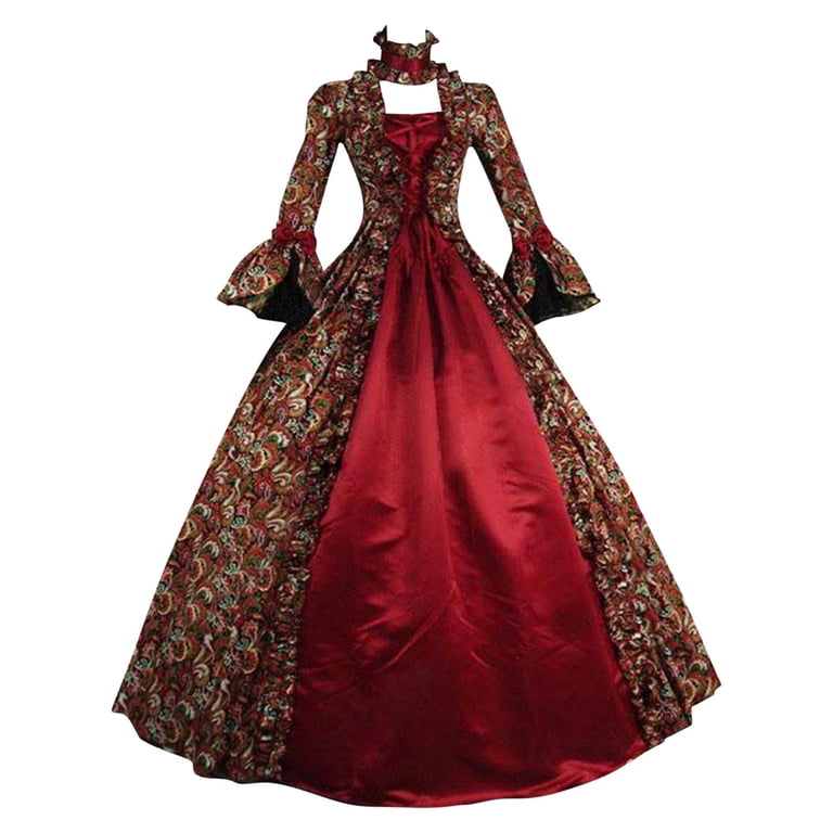 masquerade party dresses New Vintage Black Medieval Ball Gown Halloween Dress stage performance Stunning Masquerade Ball Gowns |