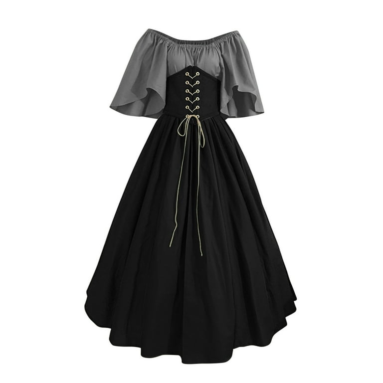 black corset flare dress Black Fit And Flare Dress Corset Detail Mini main image 1