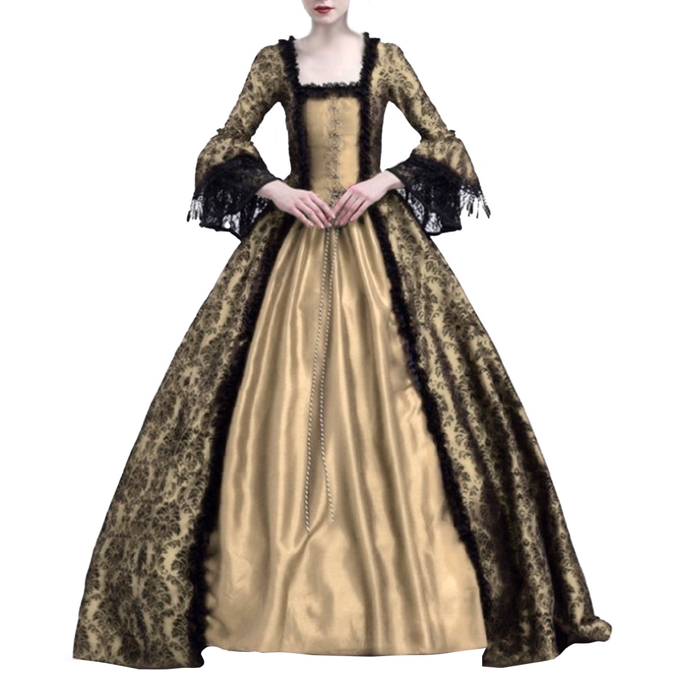 Victoriaanse rococo barokke jurk voor dames, middeleeuwse