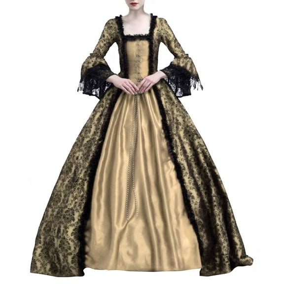 Victorian Dresses for Women Vintage Court Masquerade Dress Medieval Gothic Swinging Evening Gown Renaissance