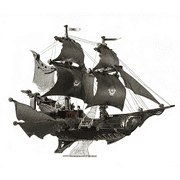 Victorian Elf Ship DIY Wooden Sailboat 3D Puzzle Model Kit, Magic Airship Building Set with Adjustable Sails, Boat Sailship Assembly Kits for Adults