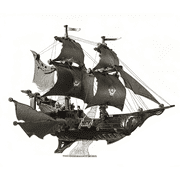 Victorian Elf Ship DIY Wooden Sailboat 3D Puzzle Model Kit, Magic Airship Building Set with Adjustable Sails, Boat Sailship Assembly Kits for Adults