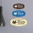 thumbnail image 1 of Victorian Employees Only Beyond This Point (Workers) Sign (Black Gold) - Large, 1 of 5