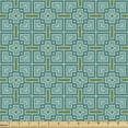 thumbnail image 1 of Ambesonne Victorian Fabric by the Yard Upholstery, Mosaic Azulejo Effects, 3 Yards, Turquoise Fern Green, 1 of 5