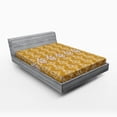 thumbnail image 1 of Ambesonne Victorian Fitted Sheet, Nostalgic Damask, Queen Size, Dark Yellow Champagne, 1 of 2